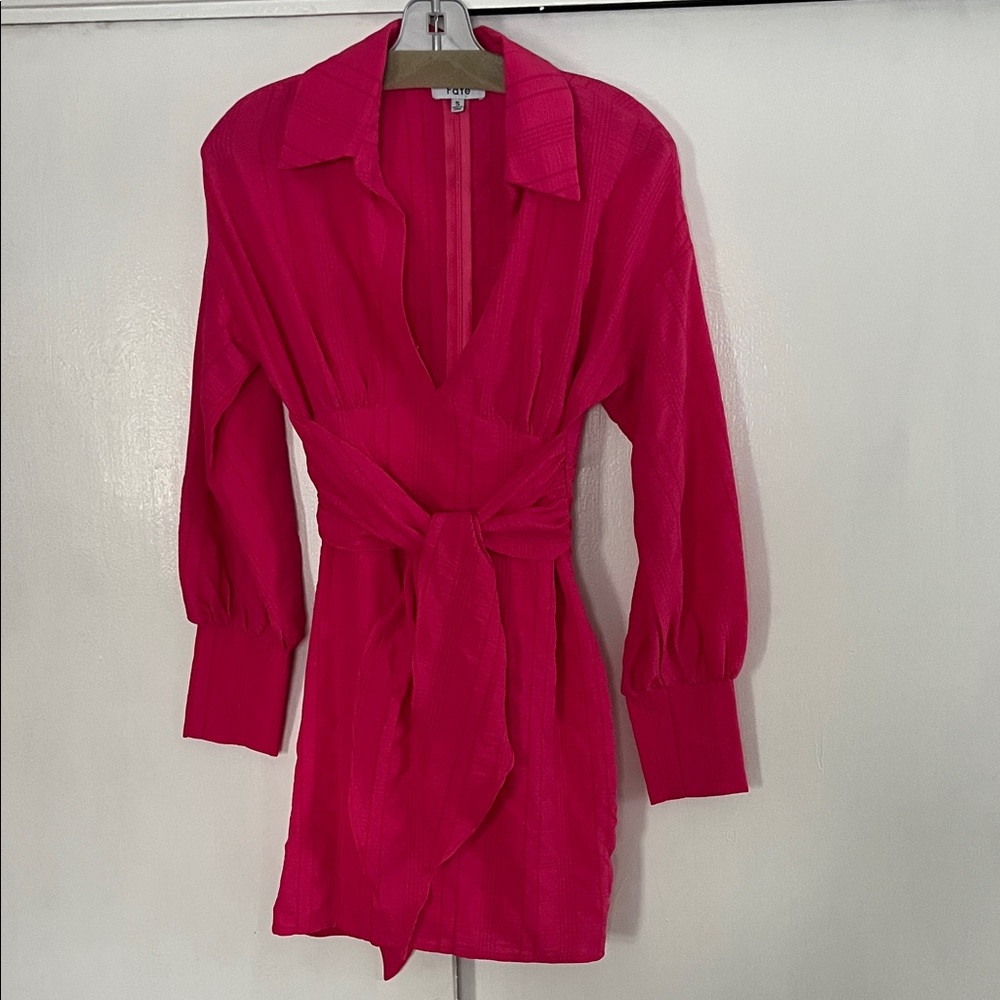Fate Fuchsia Collared Blouse